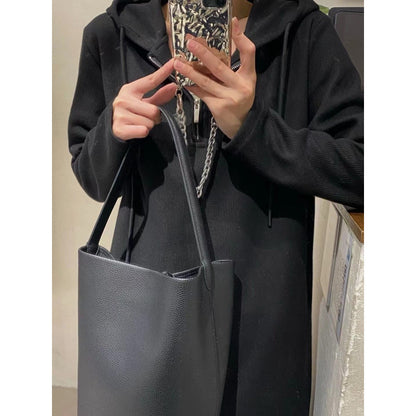 High-grade Ribbed Hooded Bottoming Skirt For Women, Autumn Loose And Versatile Long Dress