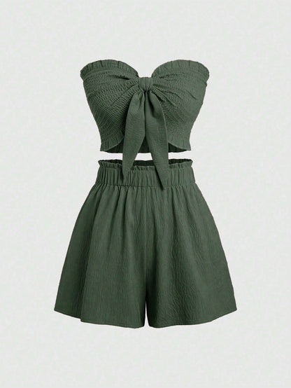 Two Piece Clothes Set With Wrapping Top Summer Co Ordbeach Co Ordfestival Co Order