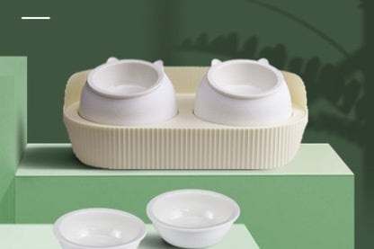Pet Cat Bowl Ceramic Food Bowl Protect Cervical
