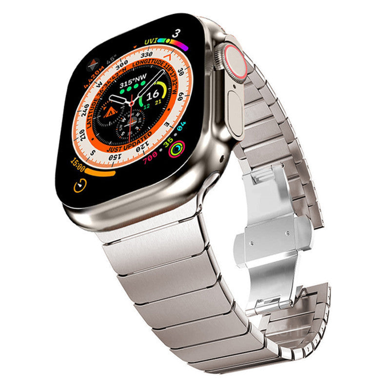 One Bead Bamboo Joint Butterfly Clasp Stainless smart Watch