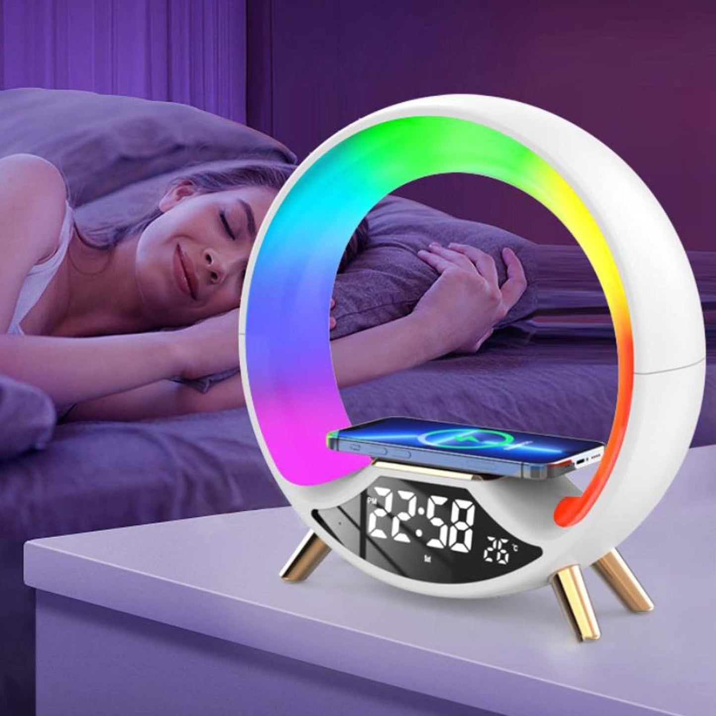 O Light Three In One Wireless Charging Multifunctional