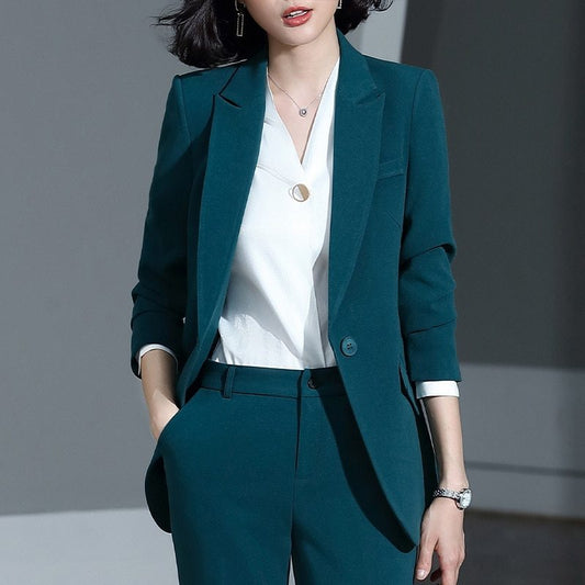 Women's Business Suit – Elegant Two-Piece Professional Office Outfit