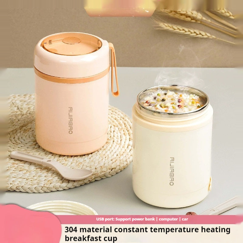 Stainless Steel Office Worker Can Heat Breakfast Cup