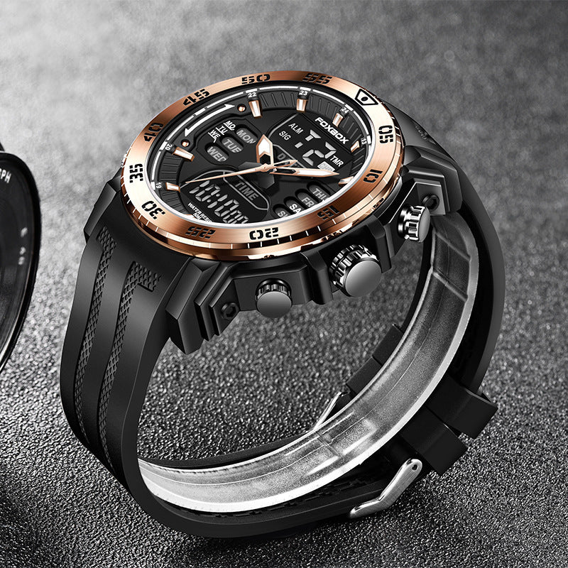 Electronic Dual Display Watch Luminous Multifunction