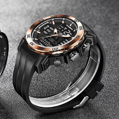 Electronic Dual Display Watch Luminous Multifunction
