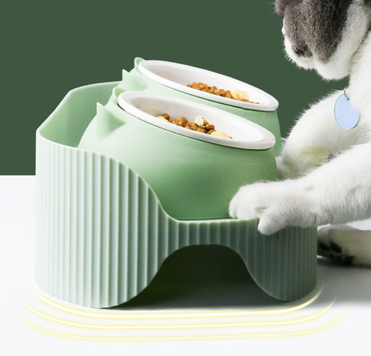 Pet Cat Bowl Ceramic Food Bowl Protect Cervical