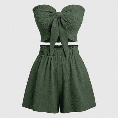 Two Piece Clothes Set With Wrapping Top Summer Co Ordbeach Co Ordfestival Co Order