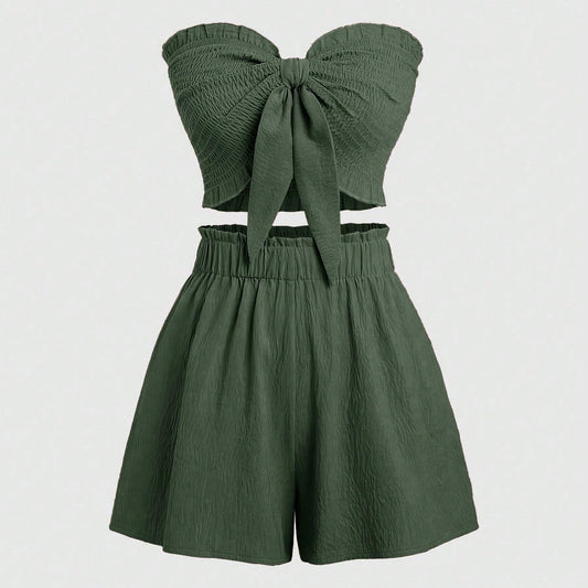 Two Piece Clothes Set With Wrapping Top Summer Co Ordbeach Co Ordfestival Co Order