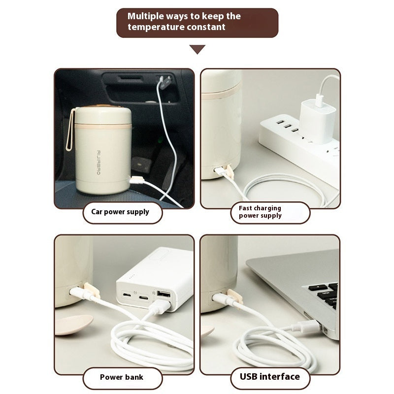 Stainless Steel Office Worker Can Heat Breakfast Cup