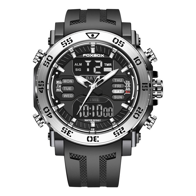 Electronic Dual Display Watch Luminous Multifunction