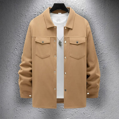Men's Casual Spring And Autumn Solid Color Jacket Coat