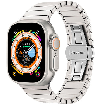 One Bead Bamboo Joint Butterfly Clasp Stainless smart Watch