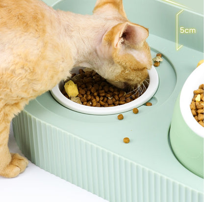 Pet Cat Bowl Ceramic Food Bowl Protect Cervical
