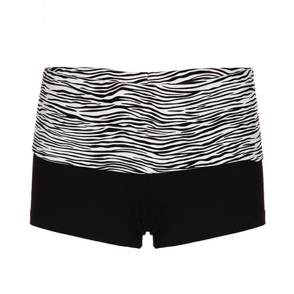 Printed Stitching High Waist Basic Style Casual Super Short Shorts