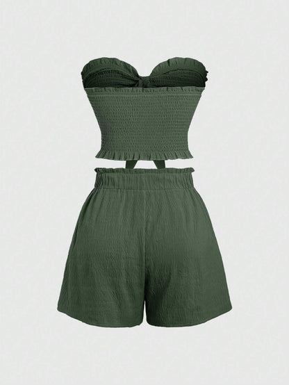 Two Piece Clothes Set With Wrapping Top Summer Co Ordbeach Co Ordfestival Co Order