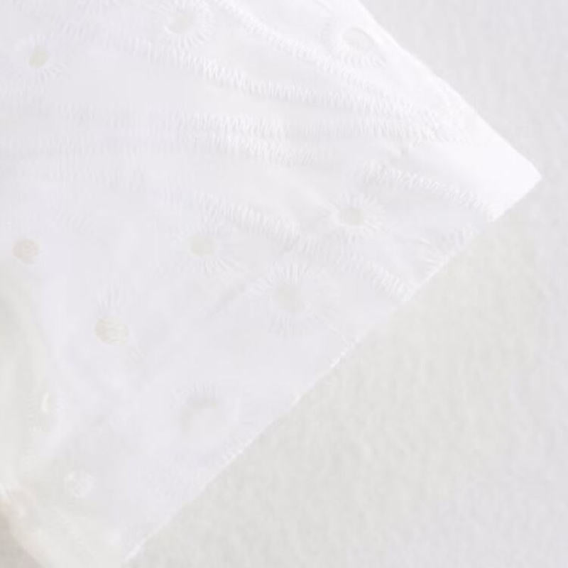 French Style Women's Hollow Embroidered Short Sleeve Dress