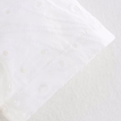 French Style Women's Hollow Embroidered Short Sleeve Dress